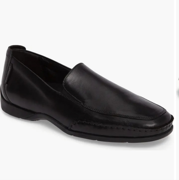 Mephisto Edlef Leather Moccasin Size 9 Black Leather Slip-On Shoes